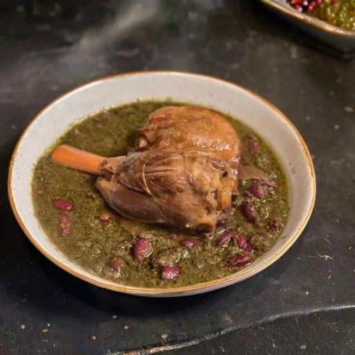 GHORMEH SABZI STEW BA MAHICHE MASHHADI
